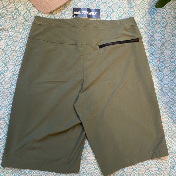 Olive Green Adidas Terrex Shorts - Picture 4 of 5